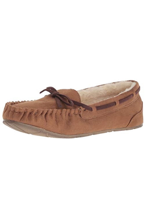 Women's Yum Moccasin Slippers, Chestnut, Size 7.5