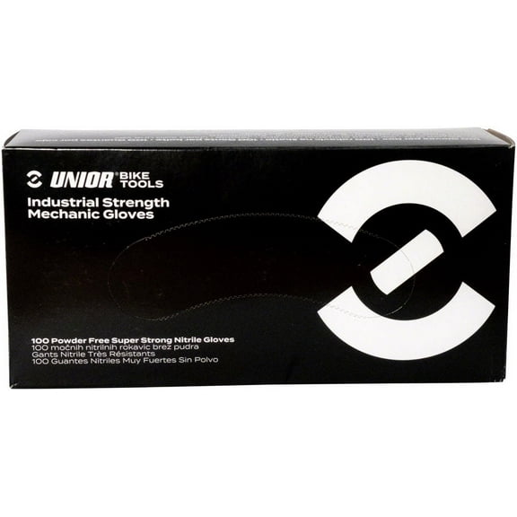 Unior Industrial Strength Nitrile Mechanic Gloves - Box 100, Medium