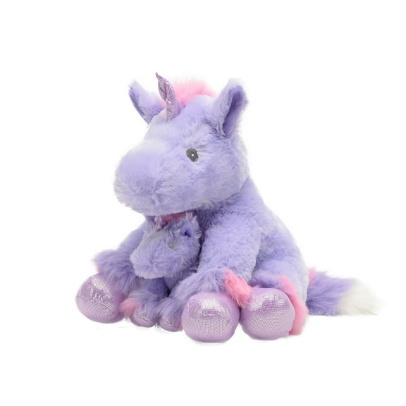 Unipak Coco Unicorn With Baby Purple 13 Inch Animal Plush