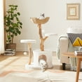thumbnail image 1 of Unipaws Modern Cat Tree Tower for Small and Large Cats, Real Solid Wood Branch Luxury Cat Condo with Scratching Post and Cat Bed, 1 of 7