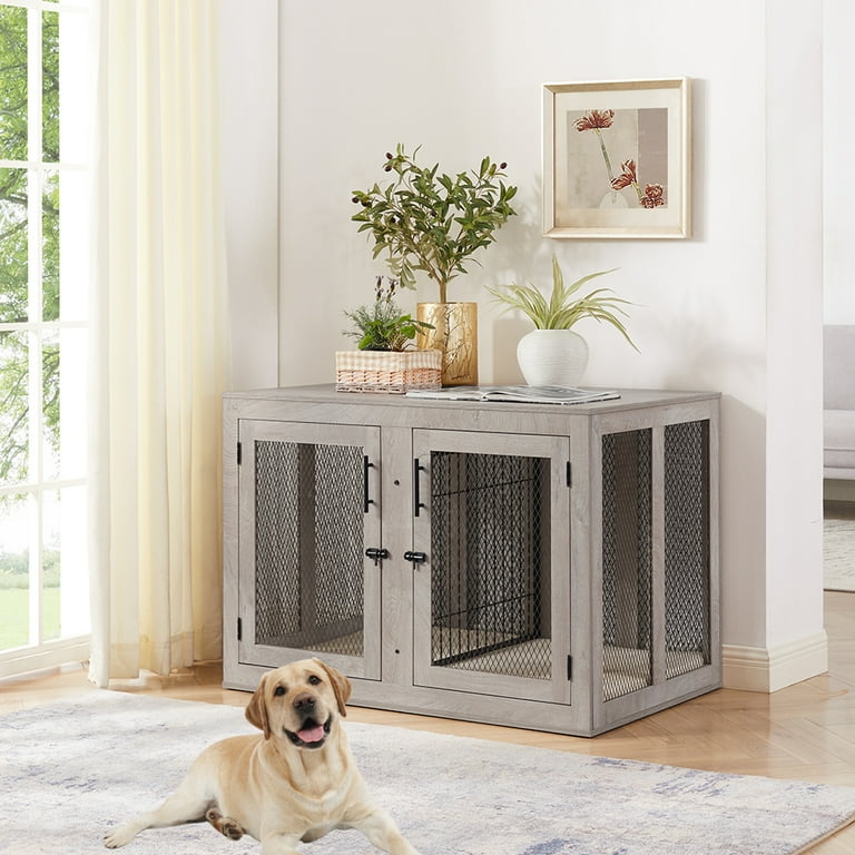 Large mesh top dog crate
