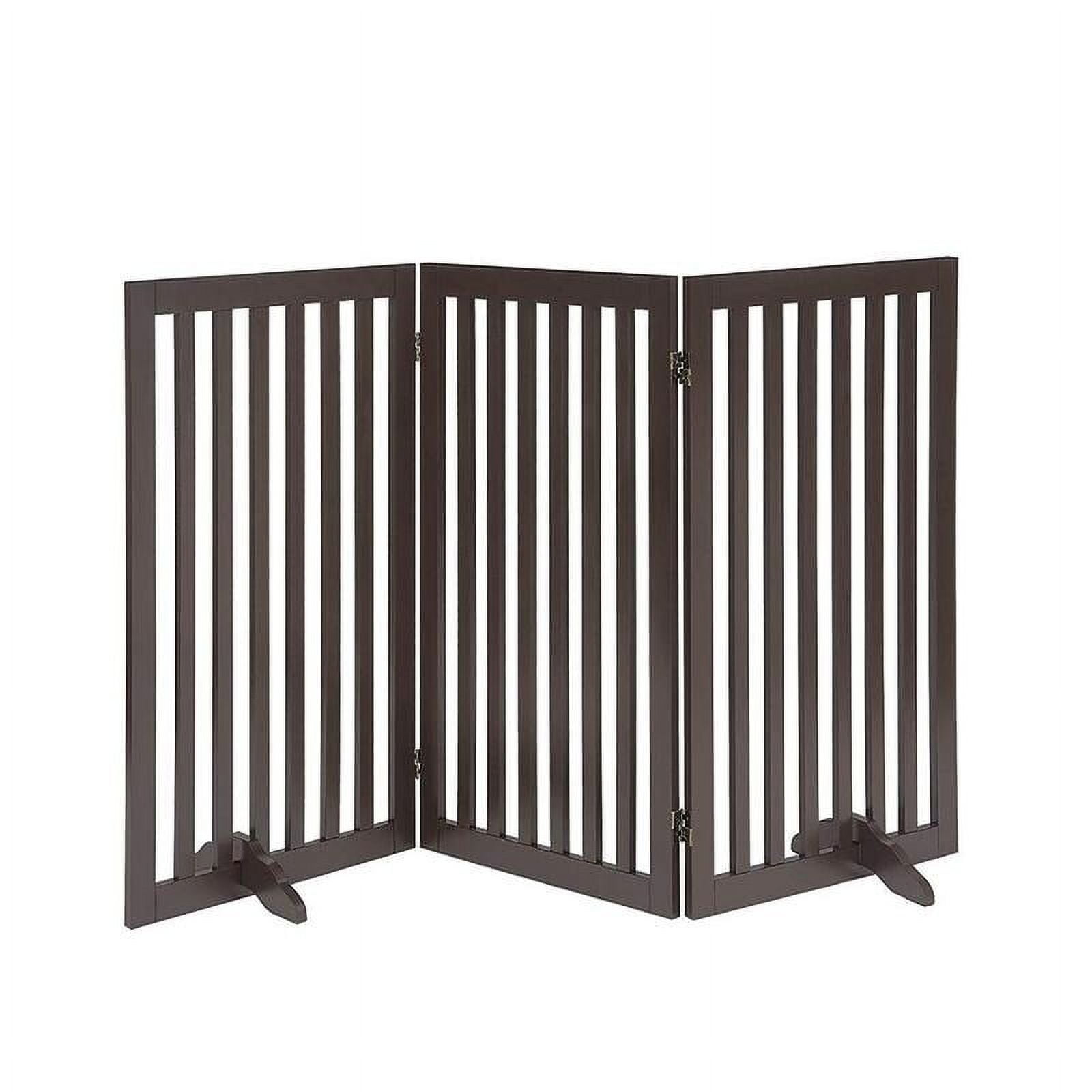 Unipaws Freestanding Pet Gate Wooden Dog Gate 2PCS Support Feet 20"wx36