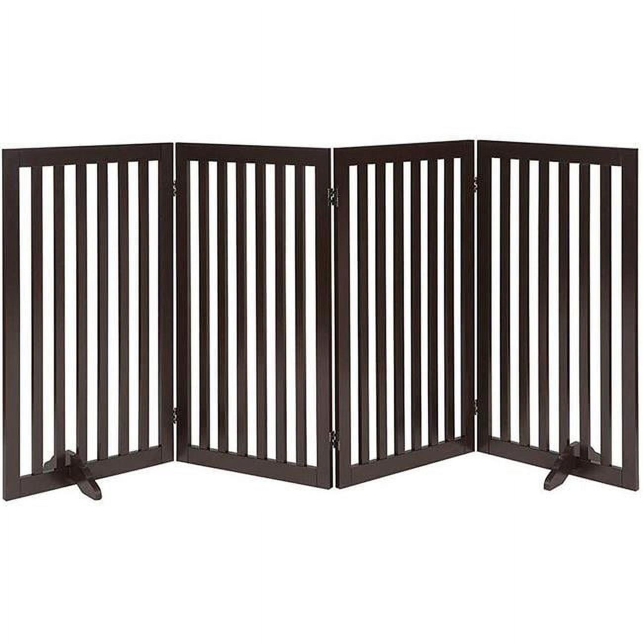 beeNbkks  36 in. High Pet Gate 4 Panels -  Espresso