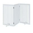 thumbnail image 1 of Unipaws Freestanding Wooden Dog Gate, Foldable Pet Gate with 2PCS Support Feet, Dog Barrier Indoor Pet Gate Panels for Stairs, 36 Inch Tall, 60 Inch Wide, White, 1 of 9