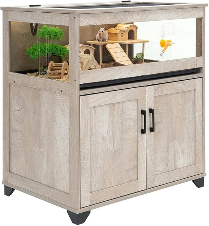 View of Unipaws Hamster Cage with Storage Cabinet - Walmart.com