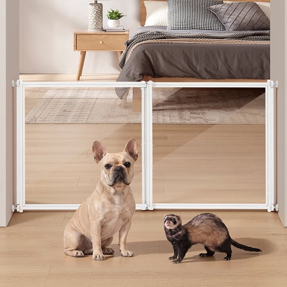 Unipaws Small Pet Gate for Doorways, 26-48 Wide, 24 Tall, Pressure Mounted