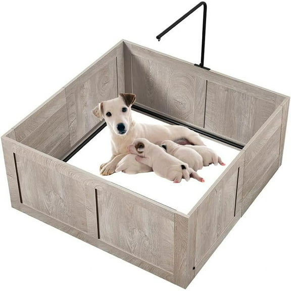Unipaws Whelping Box for Dogs, Small Medium Breed Whelping Pen, Dog Puppy Pen