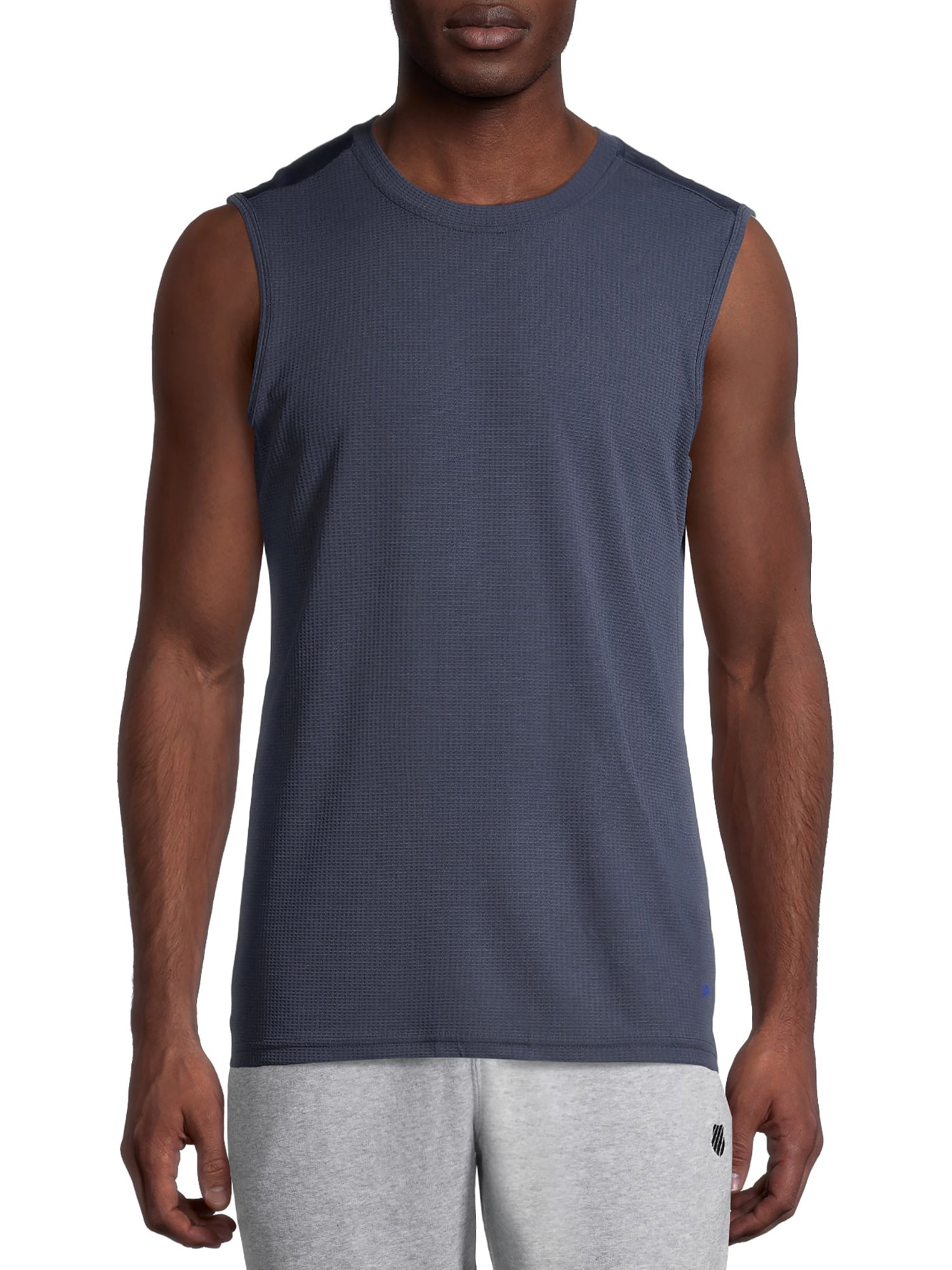 INSPI Waffle Muscle Tee Acid Gray Sando for Men Plain Sleeveless Tank