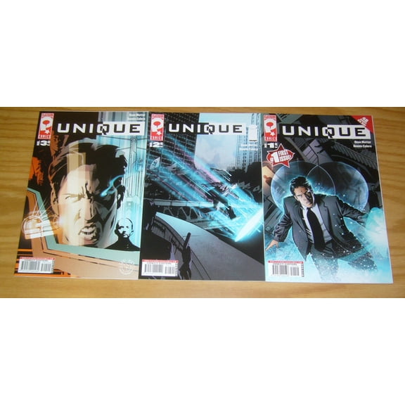 Unique #1-3 VF/NM complete series Dean Motter ; Platinum