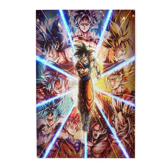 Unique 1000 Pieces Water Goku Jigsaw Puzzles For Adults Fun Cartoon Wooden Puzzle Large Puzzle Game Artwork Family Decorations Puzzle