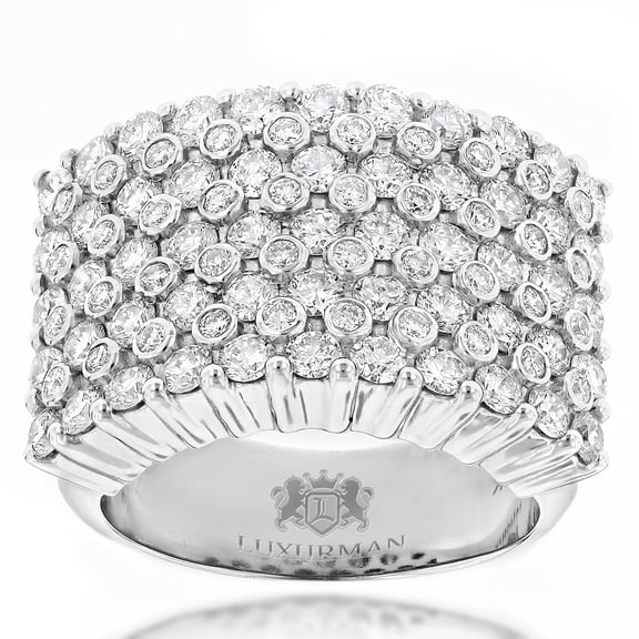 Unique 14K Gold Mens Diamond Rings Collection Piece (White Gold Size 8)