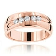 thumbnail image 1 of Unique 14K Male Engagement Rings Five Stone Collection Piece (Rose Gold Size 6.5), 1 of 3