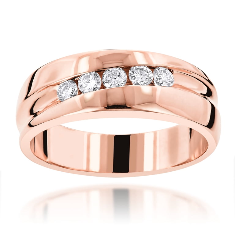 Unique 14K Male Engagement Rings Five Stone Collection Piece  display picture 1
