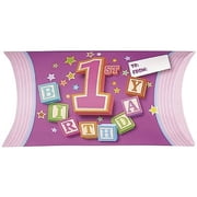 Unique 1st Birthday Blocks Girl Favor Boxes, 8 Pieces