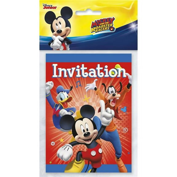 Unique 30384120 Disney Mickey Mouse & The Roadster Racers Party Invitations