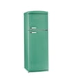 thumbnail interactive-video image 1 of Unique 310L Ocean Mist Turquoise Top Mount Refrigerator, 1 of 23