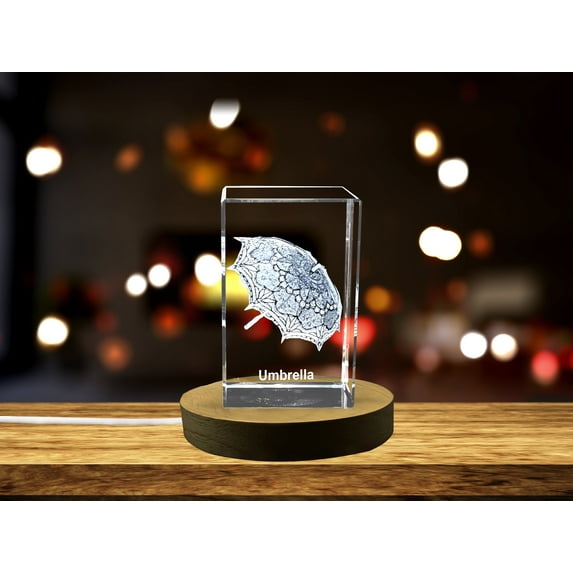 Unique 3D Engraved Crystal Umbrella - Stylish Vintage