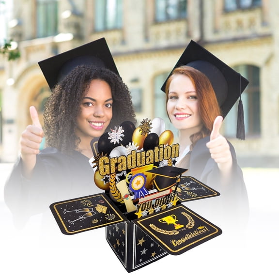 Unique 3D Graduation Up Card for Celebrations and Parties Stylish Foldable Greeting Card for Graduates Memorable Graduation Season Greeting for Graduation Paper Material
