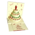 thumbnail image 1 of Unique 3D Musical Birthday Cake Card 3D Musical Greeting Card With Blows Out LED Candle Design for Birthday Decoration, 1 of 13