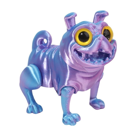 Unique 3D Printed Pug Figurine Handcrafted Collectible Art Piece For Home Decor And Gifts Cute Dog Sculpture