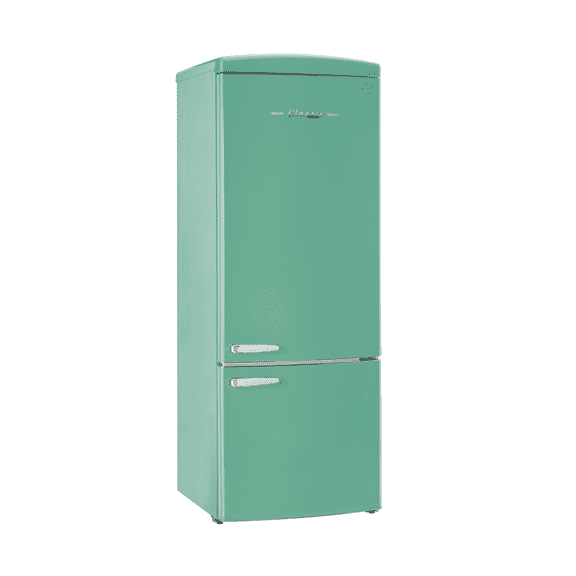 Unique 455L Ocean Mist Turquoise Bottom Mount Refrigerator