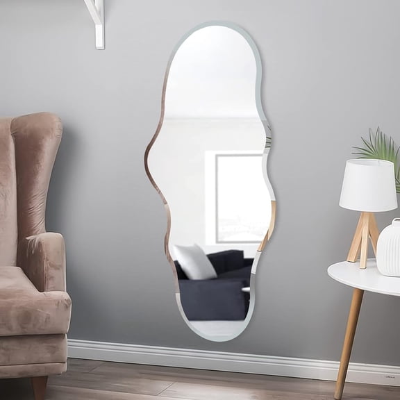 Unique 47X23 Inch Full Length Wall Mounted Mirror Tall Mirror Full Body Floor