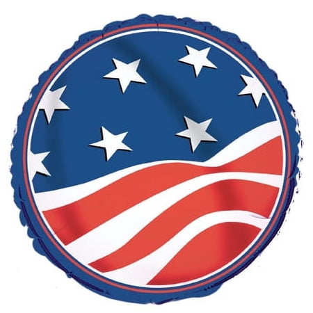 Unique 4th of July Patriotic Flag Design Red, White, and Blue Foil Balloon 17'' Foil Balloon
