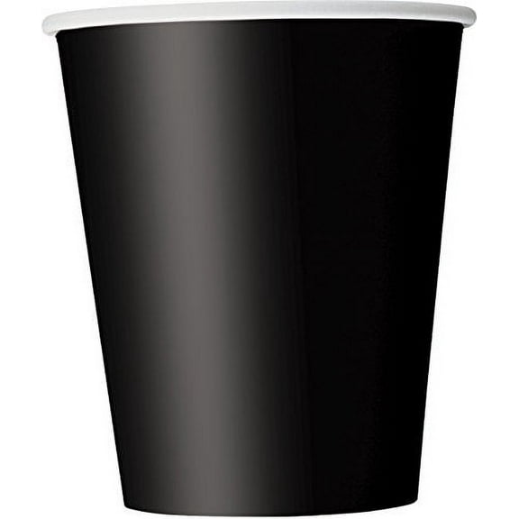 Unique 9 oz Cups 8pc Midnight Black