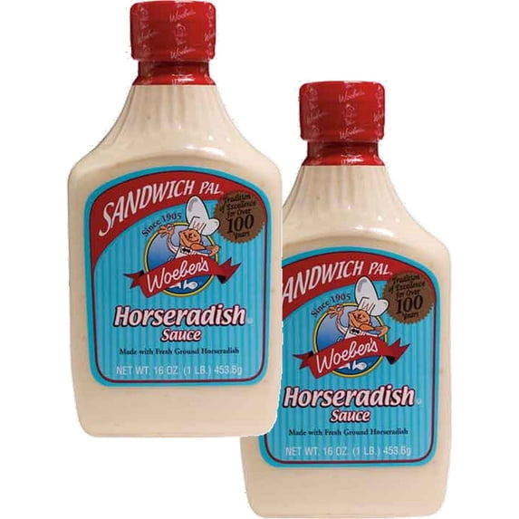 Woeber's Sandwich Pal Horseradish Sauce, 2-Pack 16 oz. Bottles