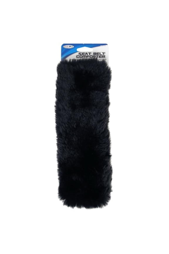 50080 Simulated Sheepskin Comforter Seat Belt- Black
