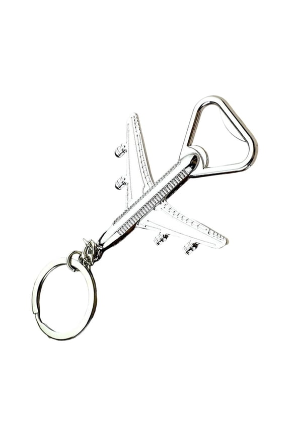 Unique Airplanes Design Keychain With Bottle Opener Function Sturdy Metal Construction Perfect For Outdoor Adventure