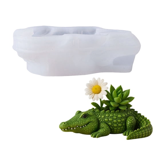 Unique Alligator Shape Silicone Craft Mold For Handmade Resin Pen Holder Plant Pots And Unique Gift Creations