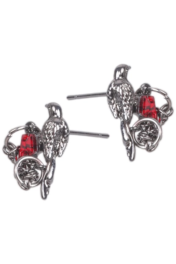 Unique Alloy Crow Studs Earrings Dark Aesthetic Comfortable Ear Studs Accessory for Conventions and Everyday Wear