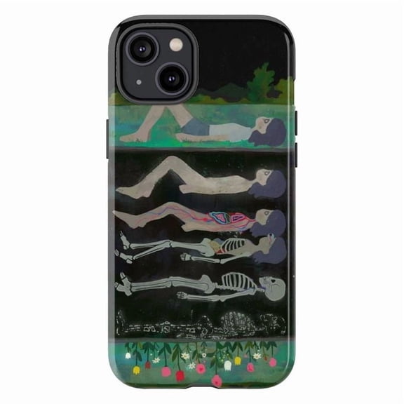 Unique Anatomical Evolution Phone Case with Human Body and Skeleton Layers, Durable Protective Cover for iPhone 16 15 14 13 12 Pro Max Mini
