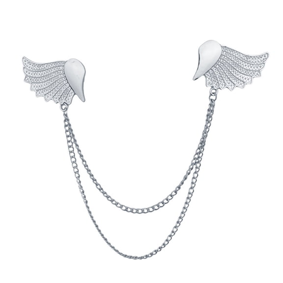 Unique Angel Wing Brooch Pin Eye Catching Angel Wing Tie Clip For Suits Comfortable Wear In Business Event