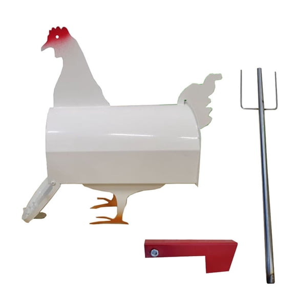 Unique Animal Chicken Mailbox For Yard Outdoor Decor - Artistic Chicken - Shaped Design With Stake, Easy To Install - For Garden, Patio, Lawn, Farmhouse Decor, Mail Storage