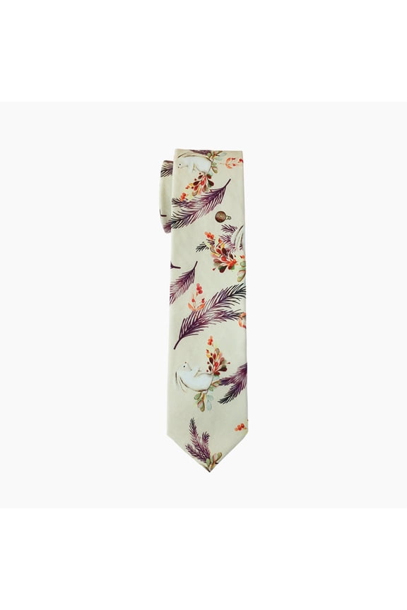 Unique Animal & Floral Print Cotton Tie - 2.5 Inch Width