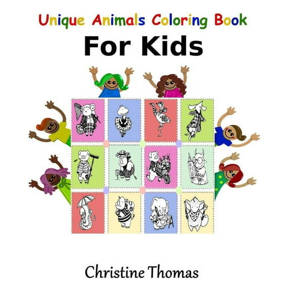 Unique Animals Coloring Book for Kids, (Paperback)
