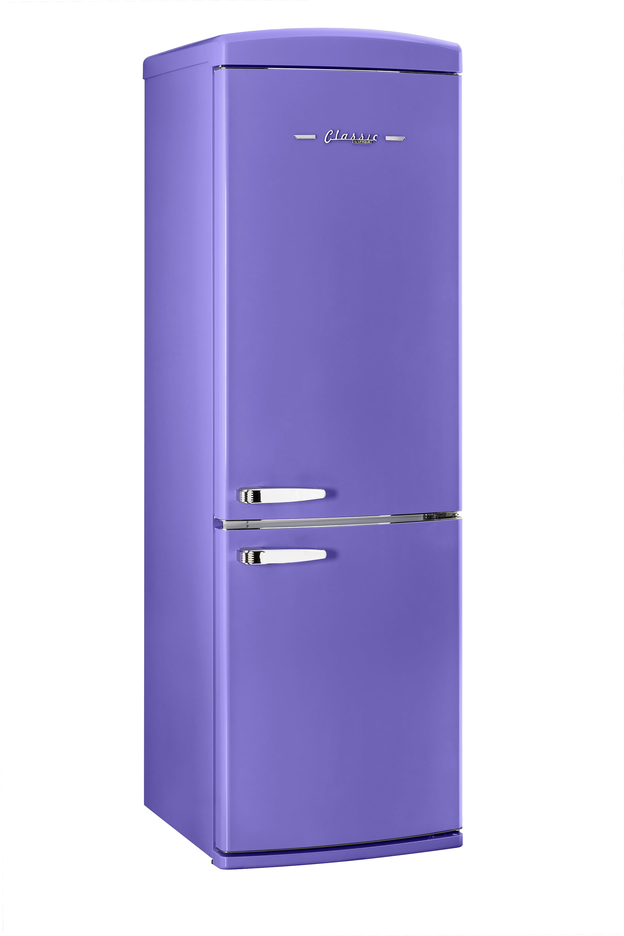 Unique Appliances Classic Retro 12 Cu.ft. 2-Door Glass Door Bottom-Freezer Refrigerator in Violet