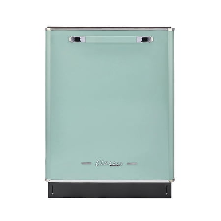 Unique Appliances - Classic Retro 24" Top Control Dishwasher with Stainless Steel Tub and 3rd Rack - Summer Mint Green