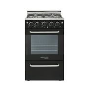 Prestige 20 in. 1.6 cu. ft. Gas Range with Convection Oven and Sealed Burners in Midnight Black
