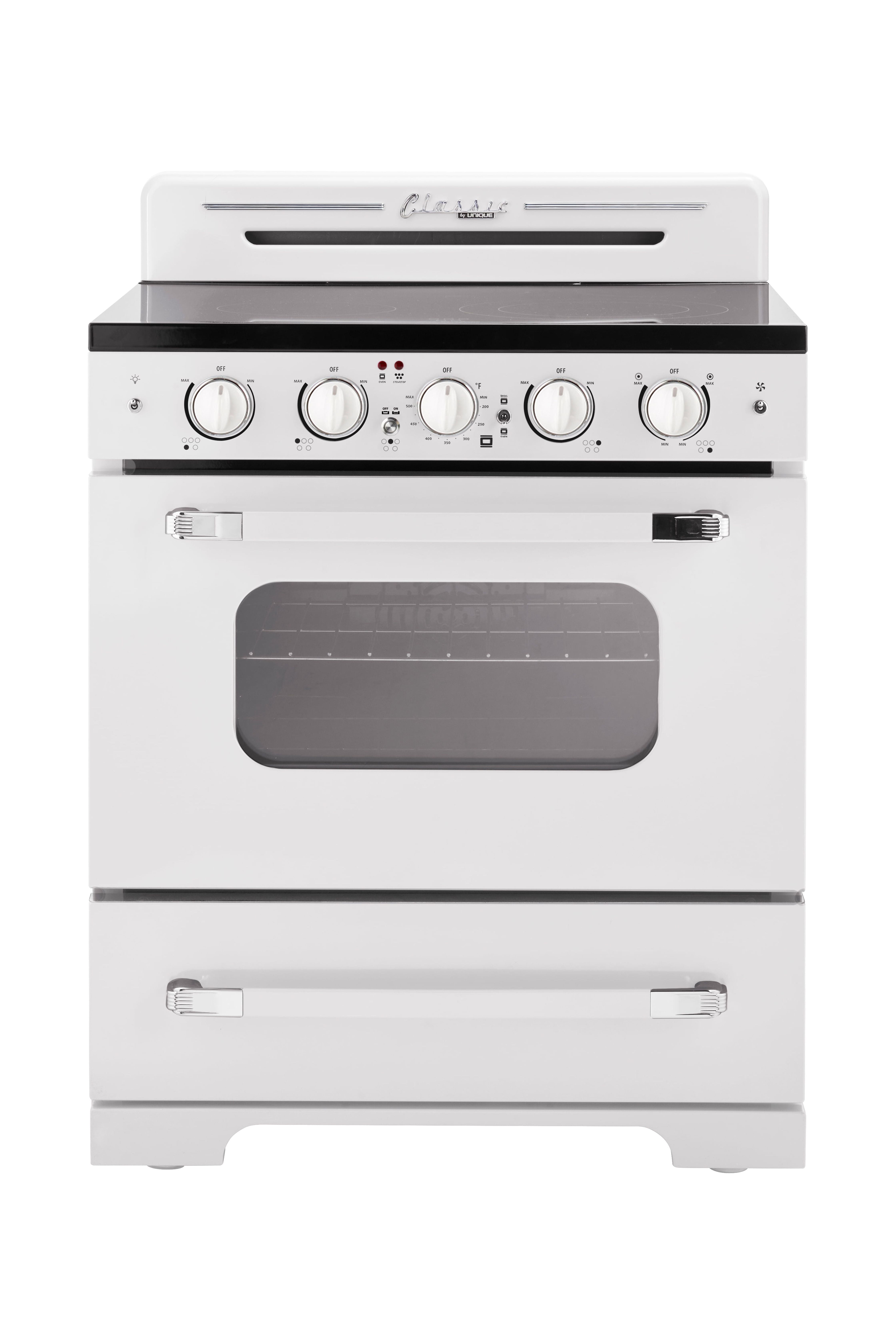 Unique Appliances Oven 30.0 in 3.9 cu/ft Electric Freestanding Range in Marshmallow White