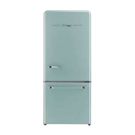 Unique Appliances - Classic Retro 30 in 17.7 cu. ft. Frost Free Retro Bottom Freezer Refrigerator - Ocean Mist Turquoise