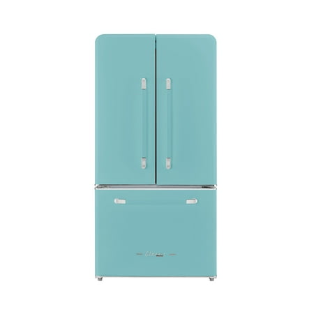 Unique Appliances - 36 in. Wide Classic Retro 36-inch 21 cu.ft. Counter Depth French Door Refrigerator - Ocean Mist Turquoise