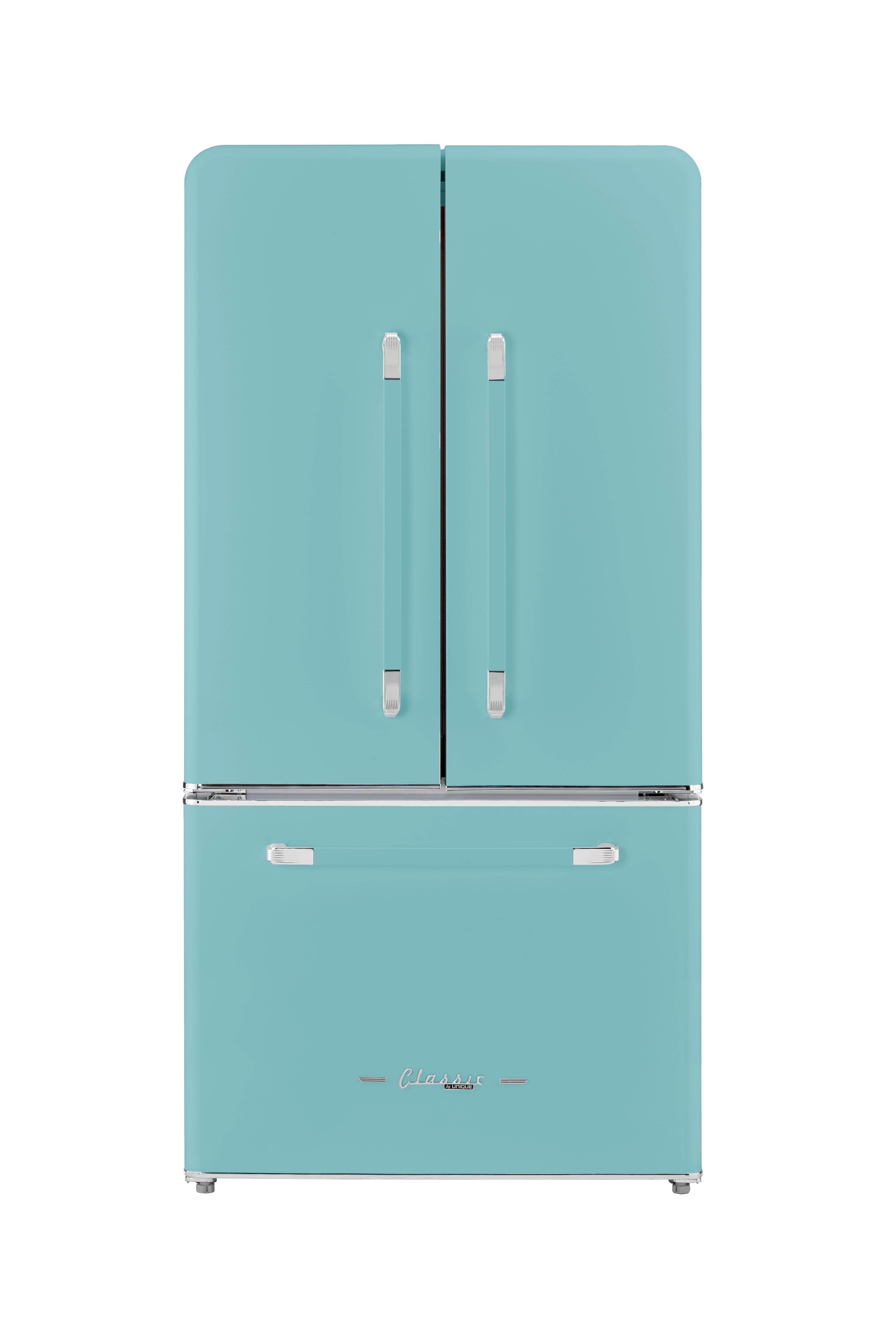 Unique Appliances Classic Retro 36" 21.4 cu ft French Door Refrigerator, Ocean Mist Turquoise