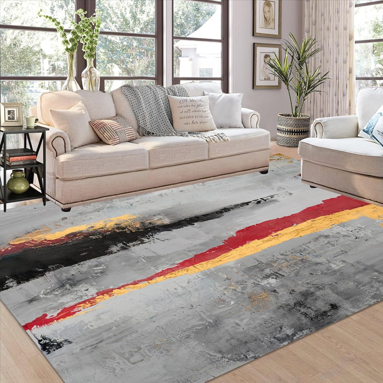 A closer look at Uplifting Textures Modern Rug Living Space