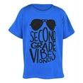 thumbnail image 1 of Unique Baby Boys 2nd Grade Vibes Only Back to School T Shirt (8, Blue), 1 of 4