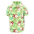 thumbnail image 1 of Unique Baby Boys Christmas Smiley Santa Dinner Polo Shirt (9Y, Green), 1 of 5