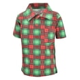thumbnail image 1 of Unique Baby Boys Christmas Ugly Sweater Print Polo Shirt (8Y, Green), 1 of 5