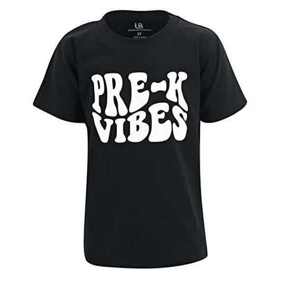 Unique Baby Boys First Day of Preschool Shirt Back to School Outfit (4Y, Black)